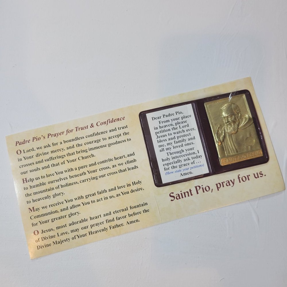 Saint St St. Pio Padre Pio Prayer Card Holy Card Cards Patronage Patron Pain Hea